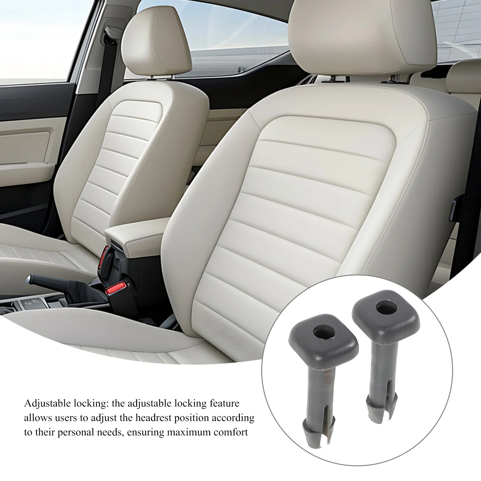 

1 Pair Adjustable Seat Headrest Guide Inserts Durable Plastic Headrest Post Support For Truck Car Modification Seat Headrests
