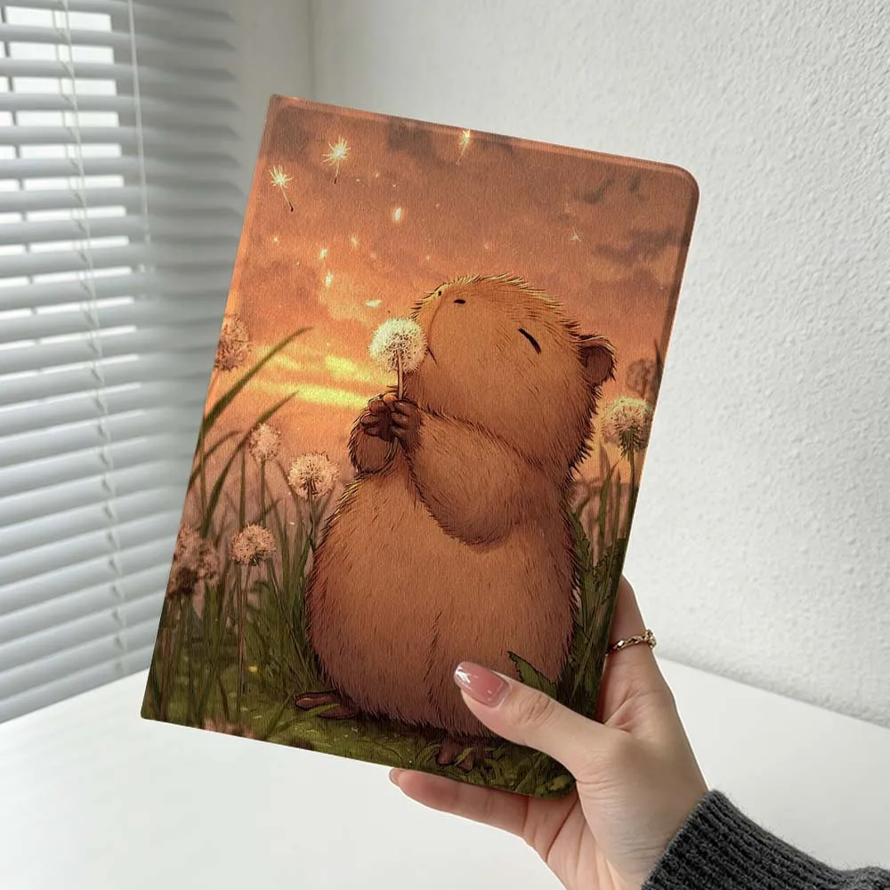 Cartoon Capybara Dandelion Cover For Xiaomi Redmi Mi Pad 8 7 6 5 4 2 SE K Pro Max Ultra Poco Pad Soft Inch Tablet Case