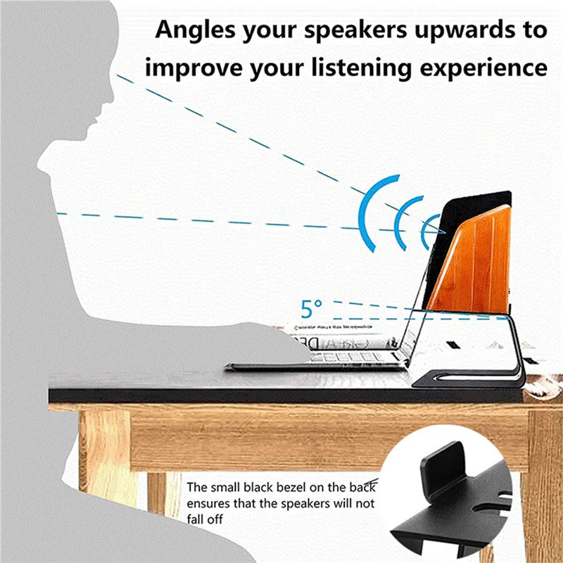 AA84 2 قطعة 5.3In ارتفاع رصد المتكلم حامل الناهض زاوية عرض مريحة حامل جبل المتكلم الصلبة دعم المعادن الناهض