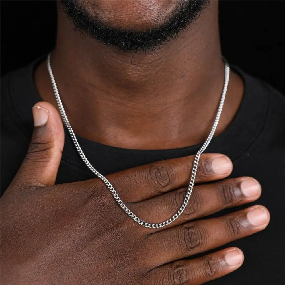 

Hop Necklace Stylish Unisex Stainless Necklace with Lobster Clip Hollow Out Chain Punk Hop Design Birthday Gift for A Look Chain