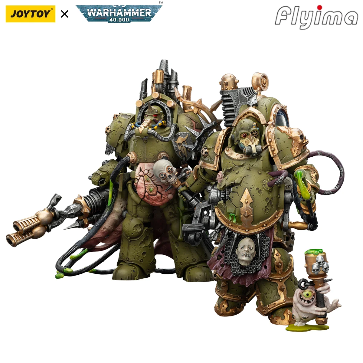 

[Предзаказ] JOYTOY Warhammer 40,000 1/18 Фигурка Death Guard Foul Blightspawn & Lord of Virulence 2 шт. Модель