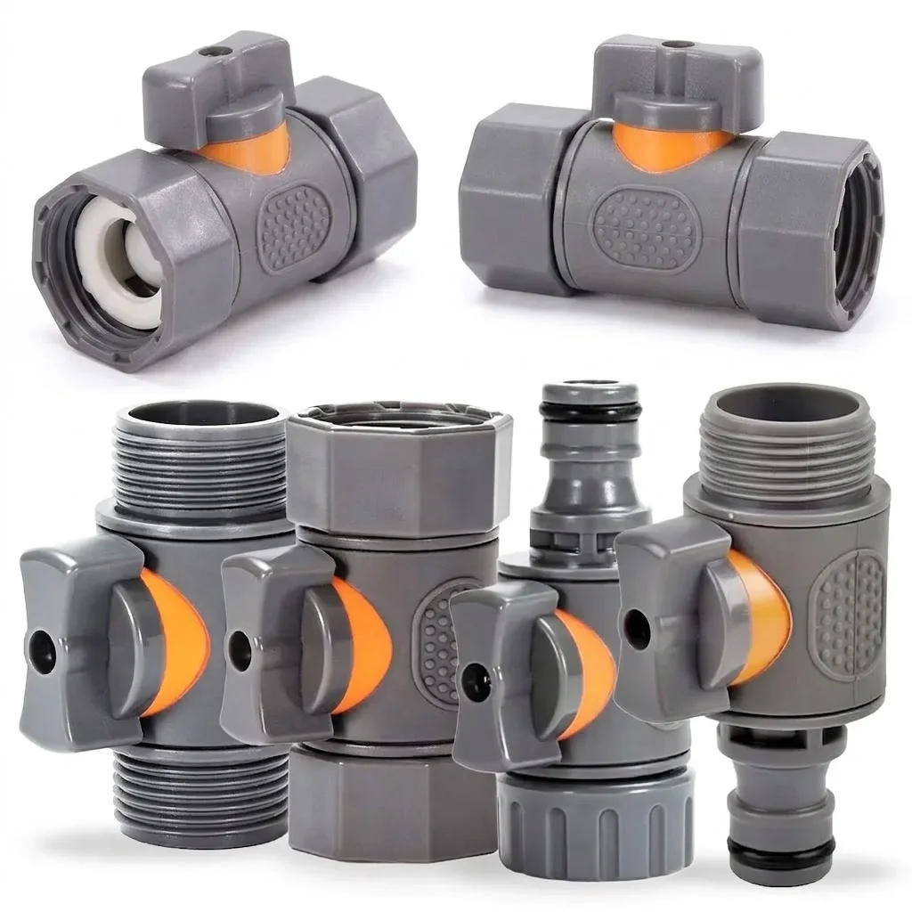 16mm 3/4 Inch Ball Valve Adapter Garden Irrigation Pipe Tube Connect Repair Coupling Joint Thread Stop Water Flow Control Device