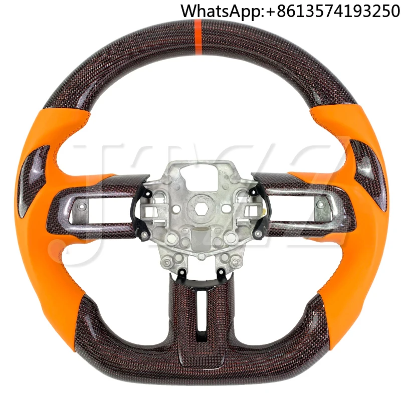 

2015-2023 for Ford Mustang EcoBoost GT V8 500 F35 350R Sports Customize Carbon Fiber Car Steering Wheel Interior