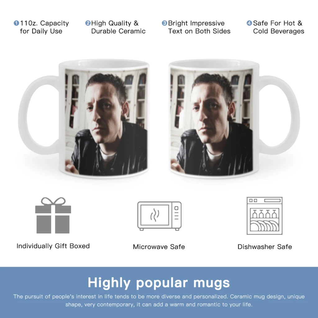 

American Rock Legends-C-Chester-Bennington Free shipping Ceramic Cup Coffee Oatmeal Breakfast Cup Creative Personality Mug