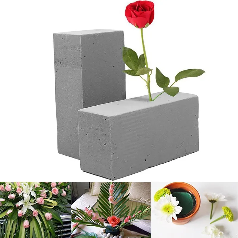 1pcs Foam Flower Floral Fresh Blocks Mud Bricks Dry Wet Arrangement Sponge Block Arranging Bouquets Garden Wedding Decoration ﻿