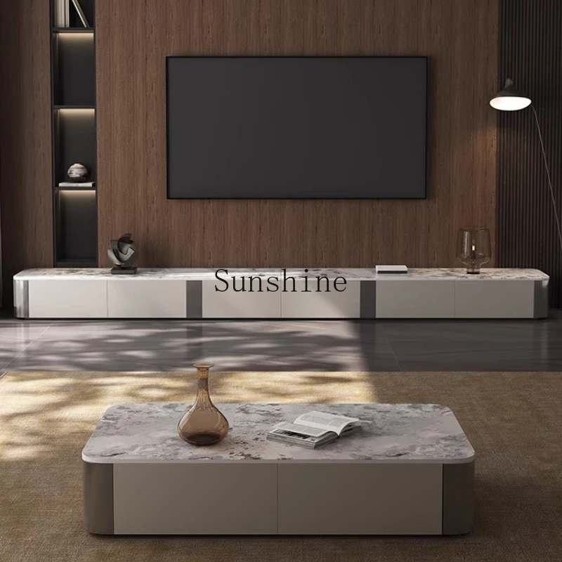 

Modern simple household living room floor TV cabinet rock slab light luxury floor cabinet