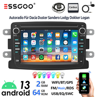 ESSGOO Android13 64G Carplay For Renault Dacia Duster Sandero Dokker Logan Lodgy Captur Symbol Car Stereo GPS WIFI RDS Bluetooth