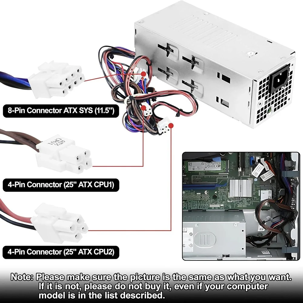 

AC240EBS-00 240W Блок питания для настольных ПК Dell Optiplex 3900MT 3901MT 3990MT 3991MT 3000MT 5000MT 7000MT Vostro 3690 3710 3910