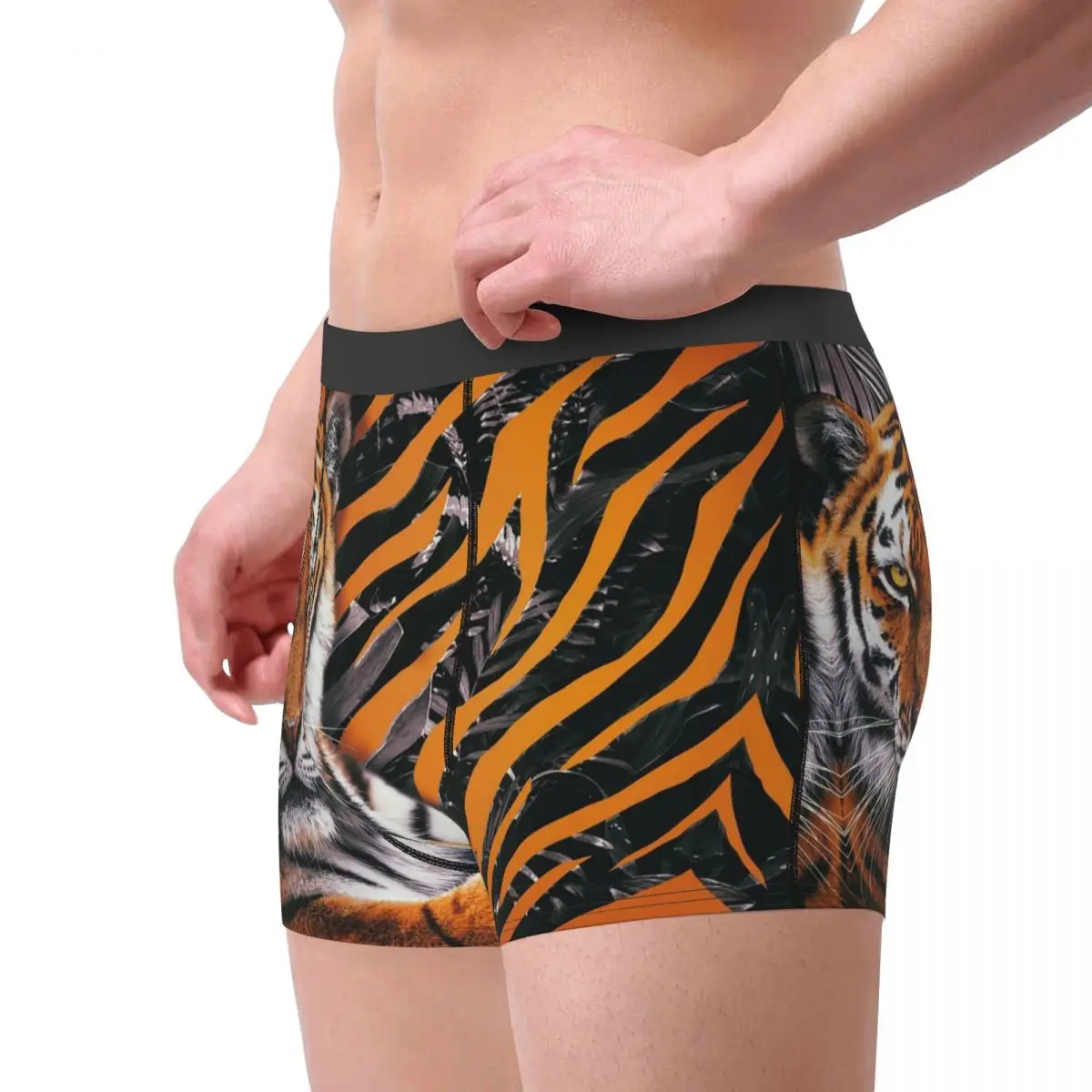 Animals Tiger Underpants Cotton Panties Male Underwear Print Shorts Boxer Briefs