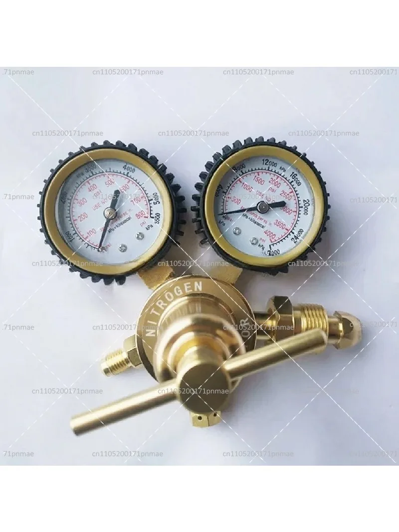1Pcs High-Pressure Nitrogen Pressure Reducing Valve All Copper Gas Regulator for Industrial Use