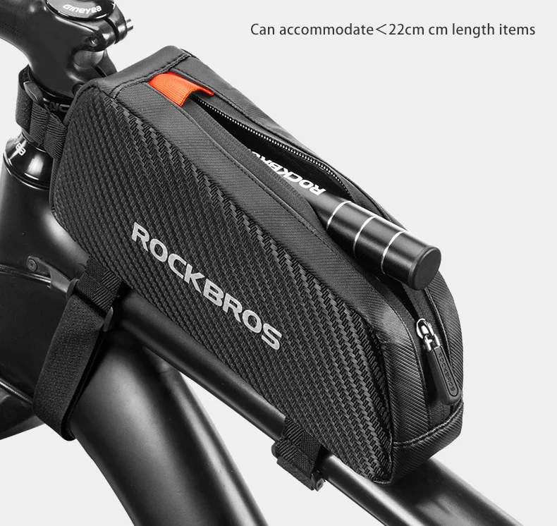 ROCKBROS Fahrradtasche, wasserdicht, reflektierend, vorne oben, Rahmenschlauchtasche, ultraleichte Fahrradtasche, Fahrradtasche, Touring-Reitausrüstung – Detail 13