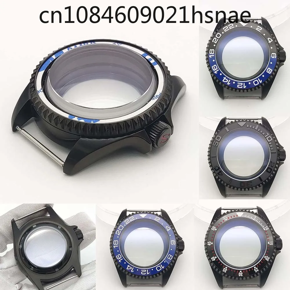 NH35 case 42MM watch case, sapphire glass black SK007 modified diving NH36 case