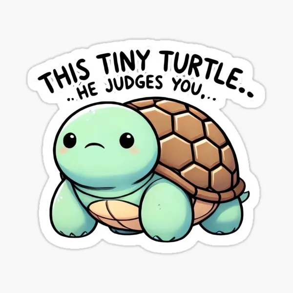 This turtle.. he judges you Cover Scratches Decor Graphic Funny Vinyl Decal For Your Car Truck Suv Window Washroom Bumper Sticke