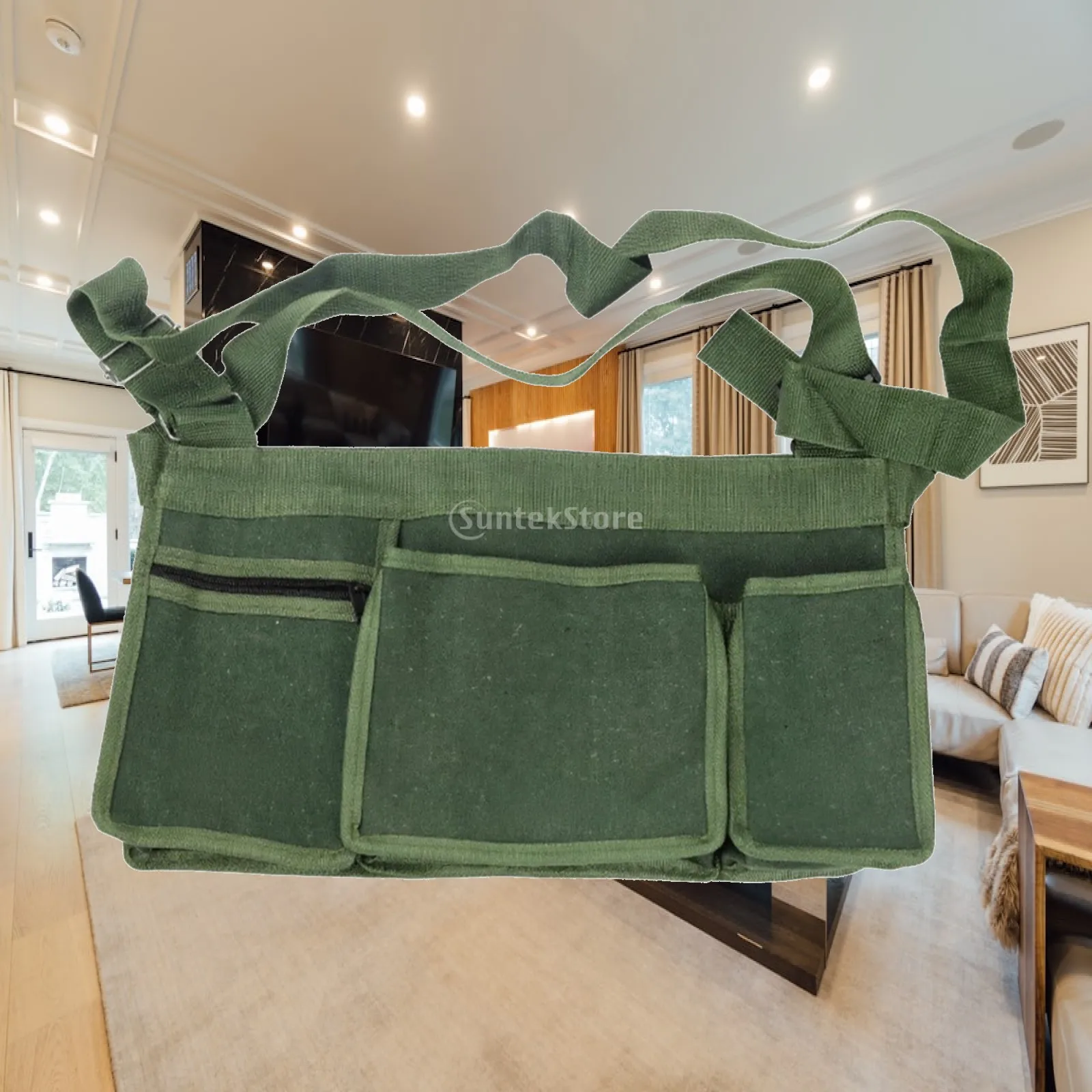 Fruit-Picking Waist Bag Zippered Waist Pouch with Multiple Pockets Canvas Harvest Pouch Long-Lasting Fruit Picking Bag