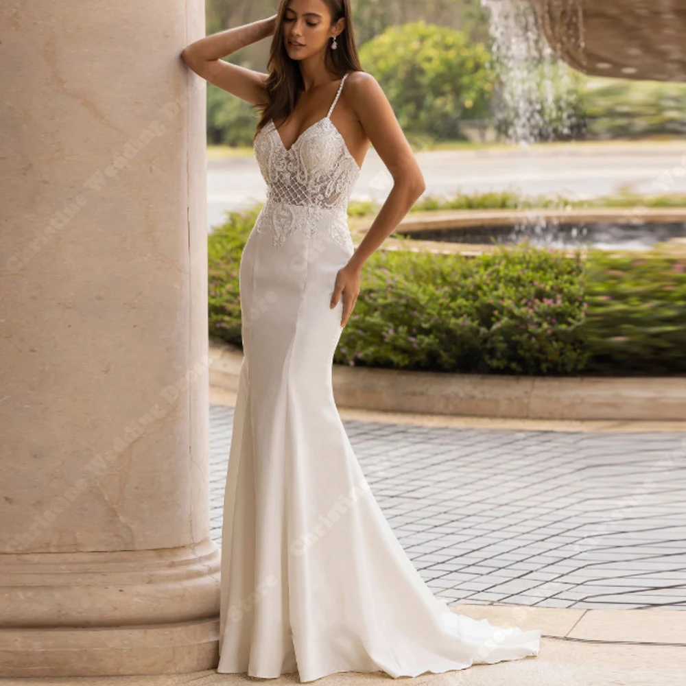 Schatz Kragen Meerjungfrau Brautkleider Für Frauen Sexy Ärmellose Brautkleider Prinzessin Bankett Vestidos De Novias Angepasst