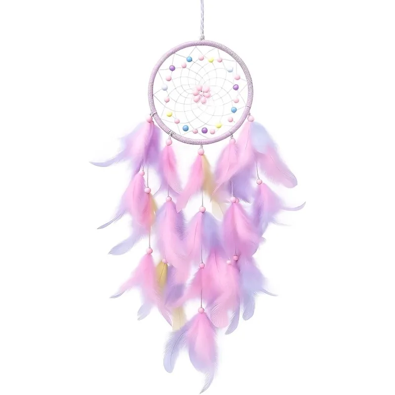 Pink Feather Wall Hanging Decor Bedroom Accessories for Romantic Exchange Birthday Wedding Anniversary