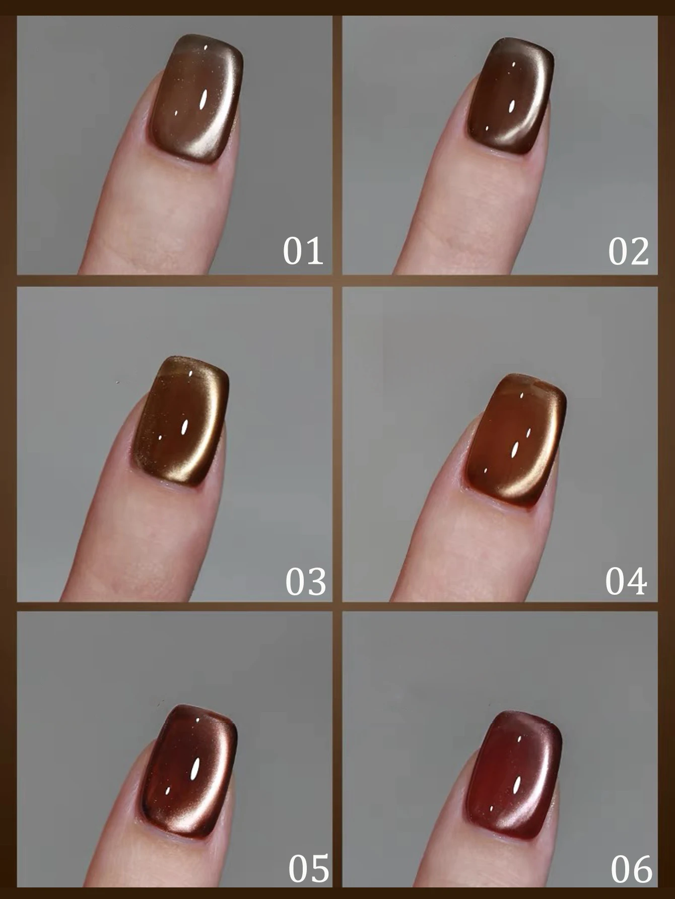 12ML 1PCS Autumn Boil New Tea Whitening Crystal Stone Cat Eye Gel Nail Polish Halloween Brown Nails Red Nails UV Light Nails