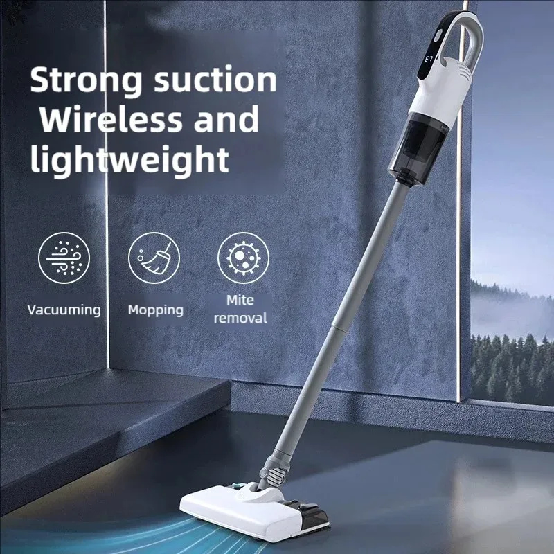 Wireless Vacuum Mopping Combo 3 Adjustable Modes Deep Cleaning for Home Floor Hardwood Tile Carpet Long Battery
