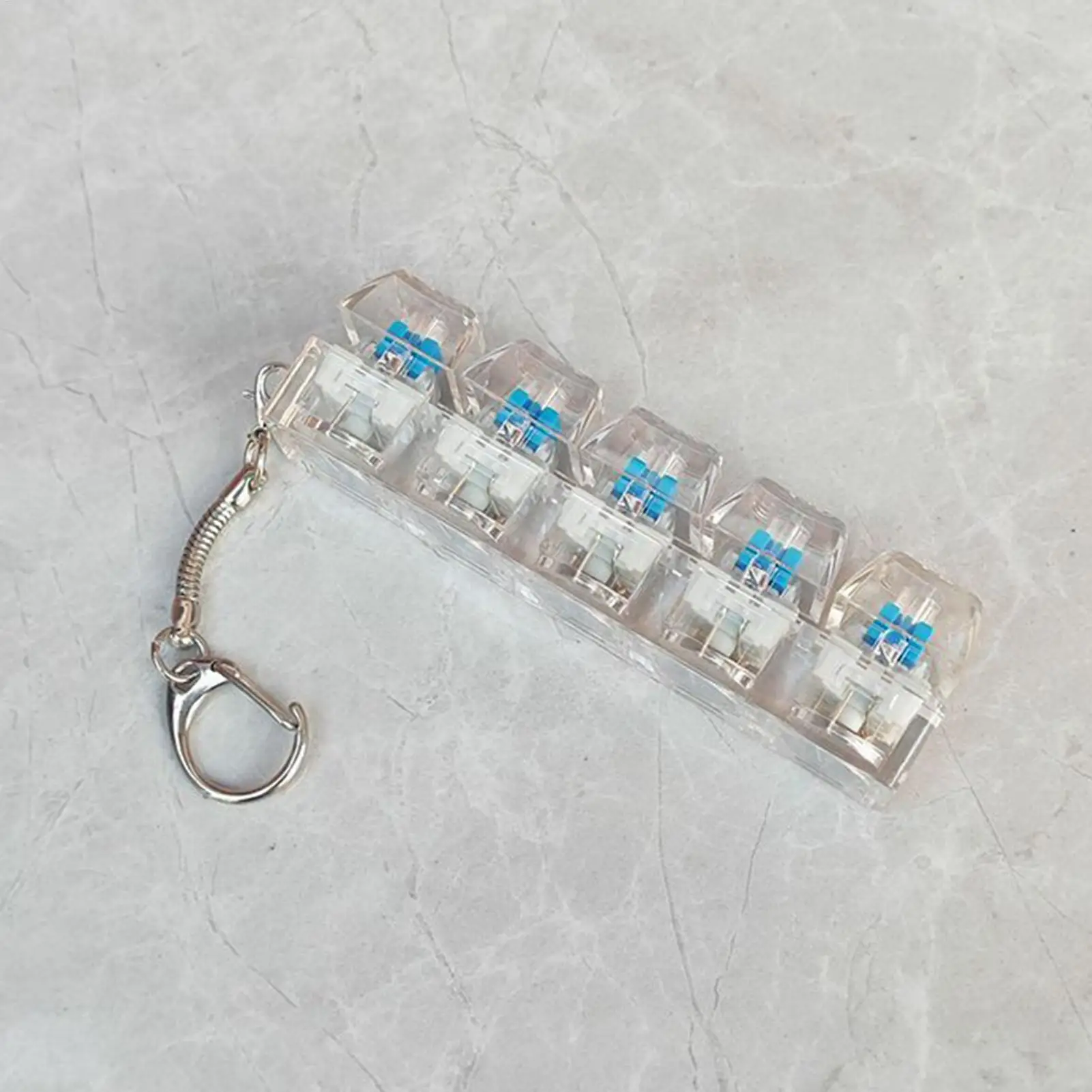 Fidget clicker teclado mecânico com luz chaveiro botão fidget chaveiro pingentes para viagens mesa de escritório escola carro