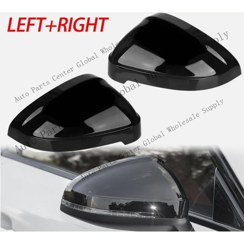 Z+ Pair Non-Lane Assist Black Mirror Cover Cap For Audi A4 B9 S4 A5 S5 RS5 2016-23