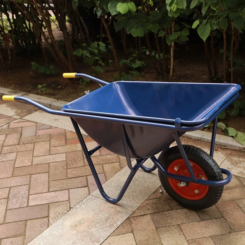 Thickened unicycle agricultural construction site trolley push mud sand light bucket truck household