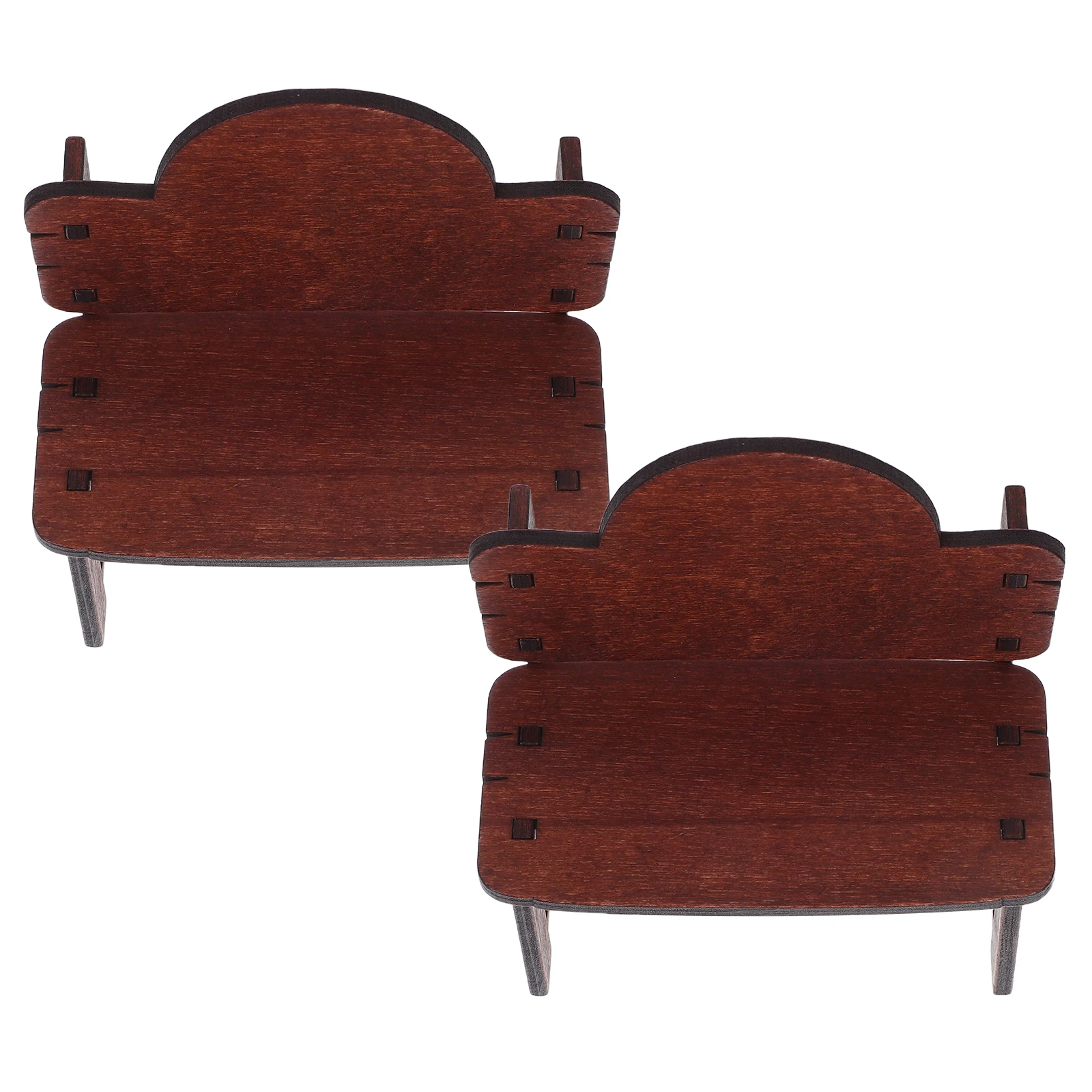 

2pcs Retro Mini Chairs Vintage Wooden Bedroom Ornaments Dollhouse Accessories Miniature Furniture Garden Statue Home Decor
