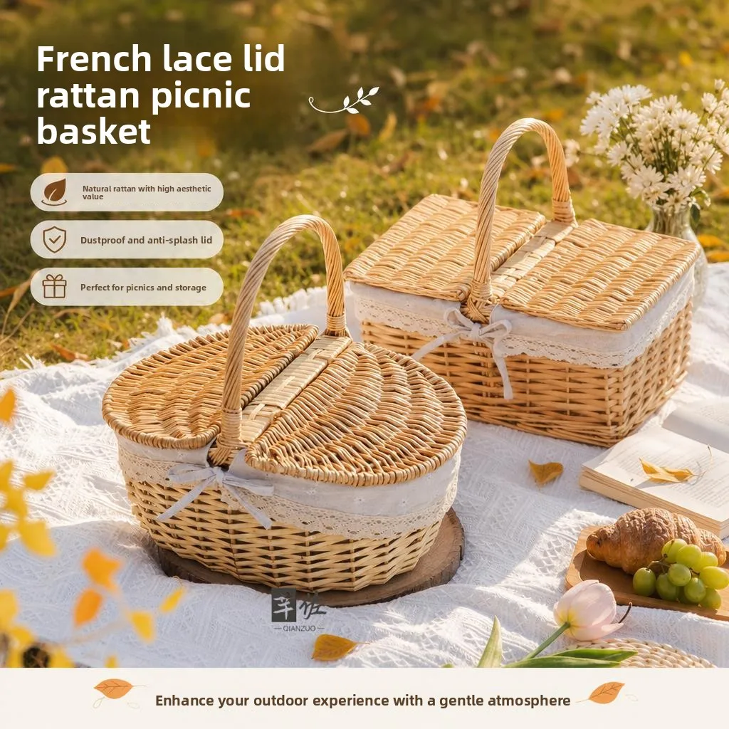 outdoor-picnic-basket-handwoven-artistic-willow-basket-fruit-basket-handheld-basket-storage-caddy-ins-style-camping-basket