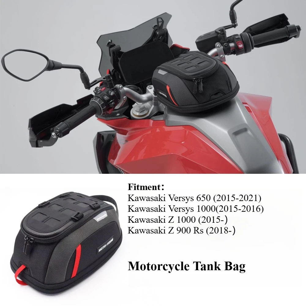 

For Kawasaki Z900 RS 2018- Z1000 2015- Versys 650 Versys 1000 Motorcycle Fuel Tank Bag Quick Release Magnetic Tank Bag