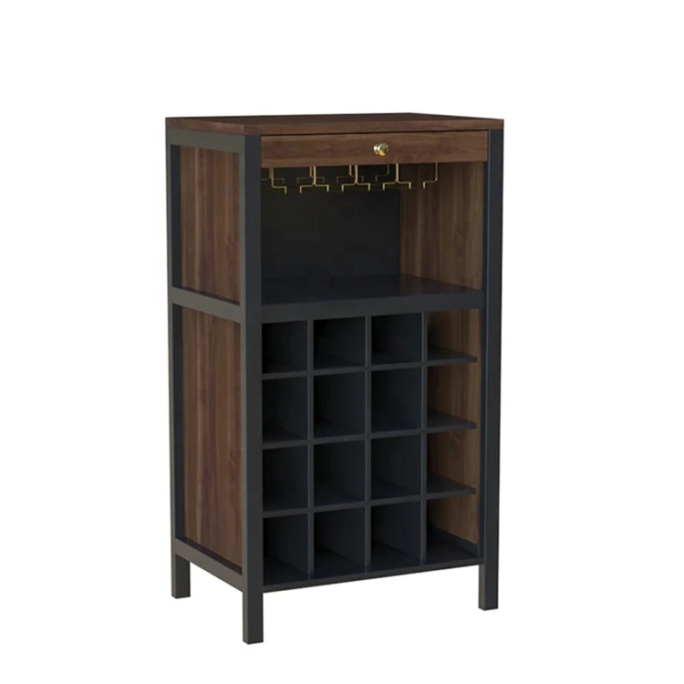 Factory Supply Sideboard Cabinet Home Furniture Mini Corner Movable Bar Wine Display