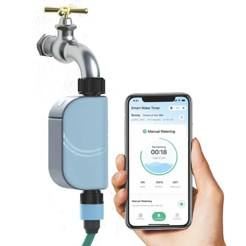 

Smart Wireless Water Timer Irrigation Controller System Application Remote Control Garden Outdoor Courtyard Apartment
