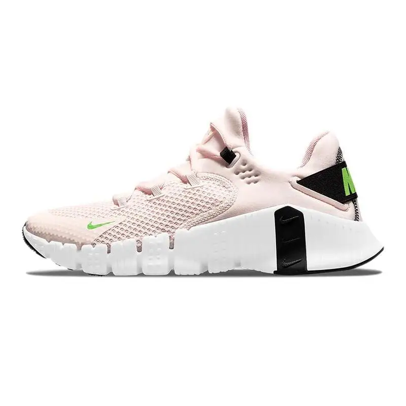 Nike Free Metcon 4 Light Soft Pink White Black Green Strike Women's Sneakers shoes CZ0596-636 With Original Box