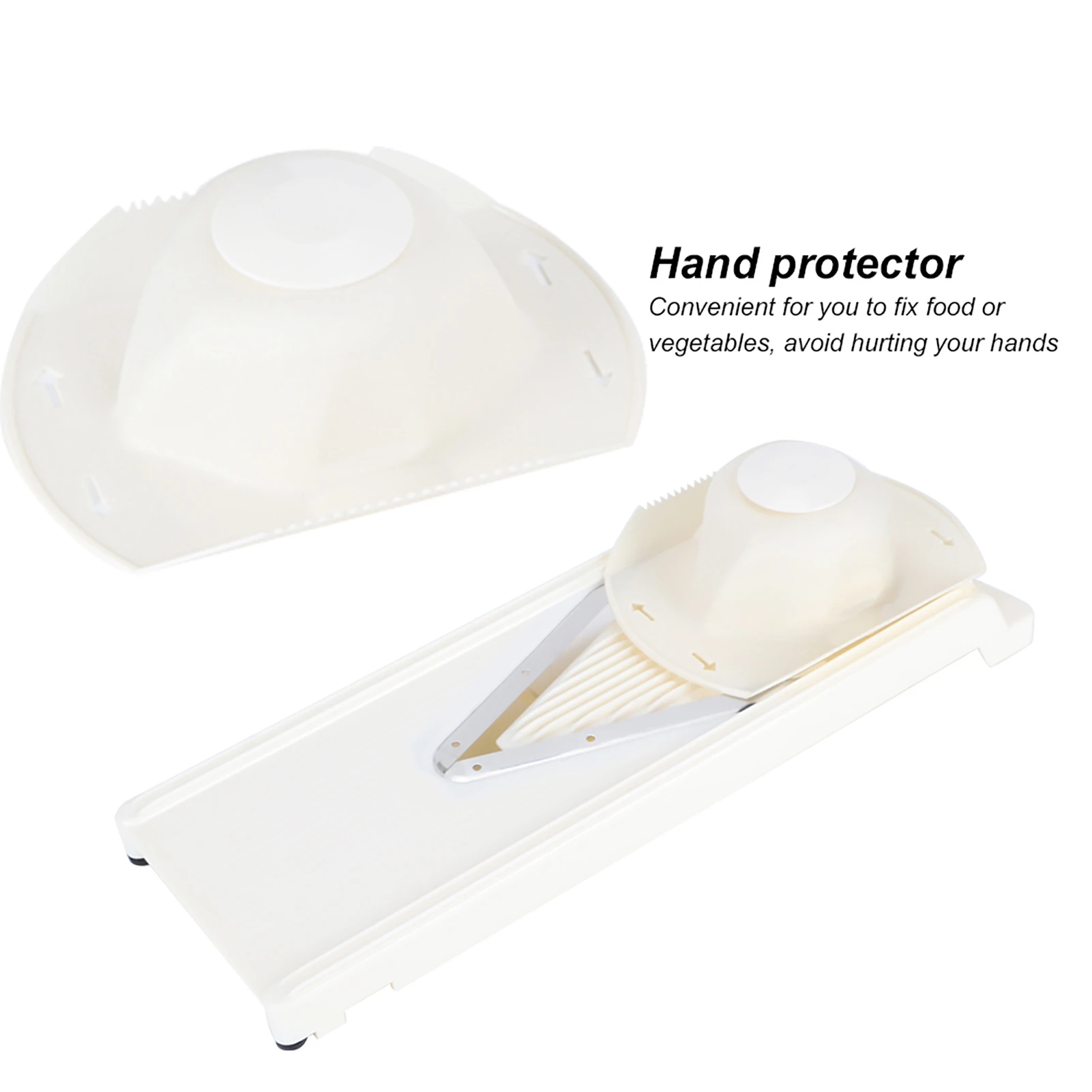 Multifunctional Household V‑Shaped Grater Slicing Cutter with Hand Protector Stainless Steel Blade Slicing Tool