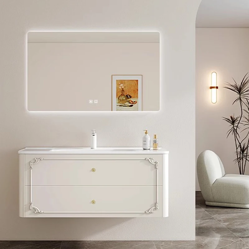 Aesthetic European Bathroom Cabinet Organizer Sink Minimalist Bathroom Cabinet Vanity Improvement Vestidores Trendy Furniture