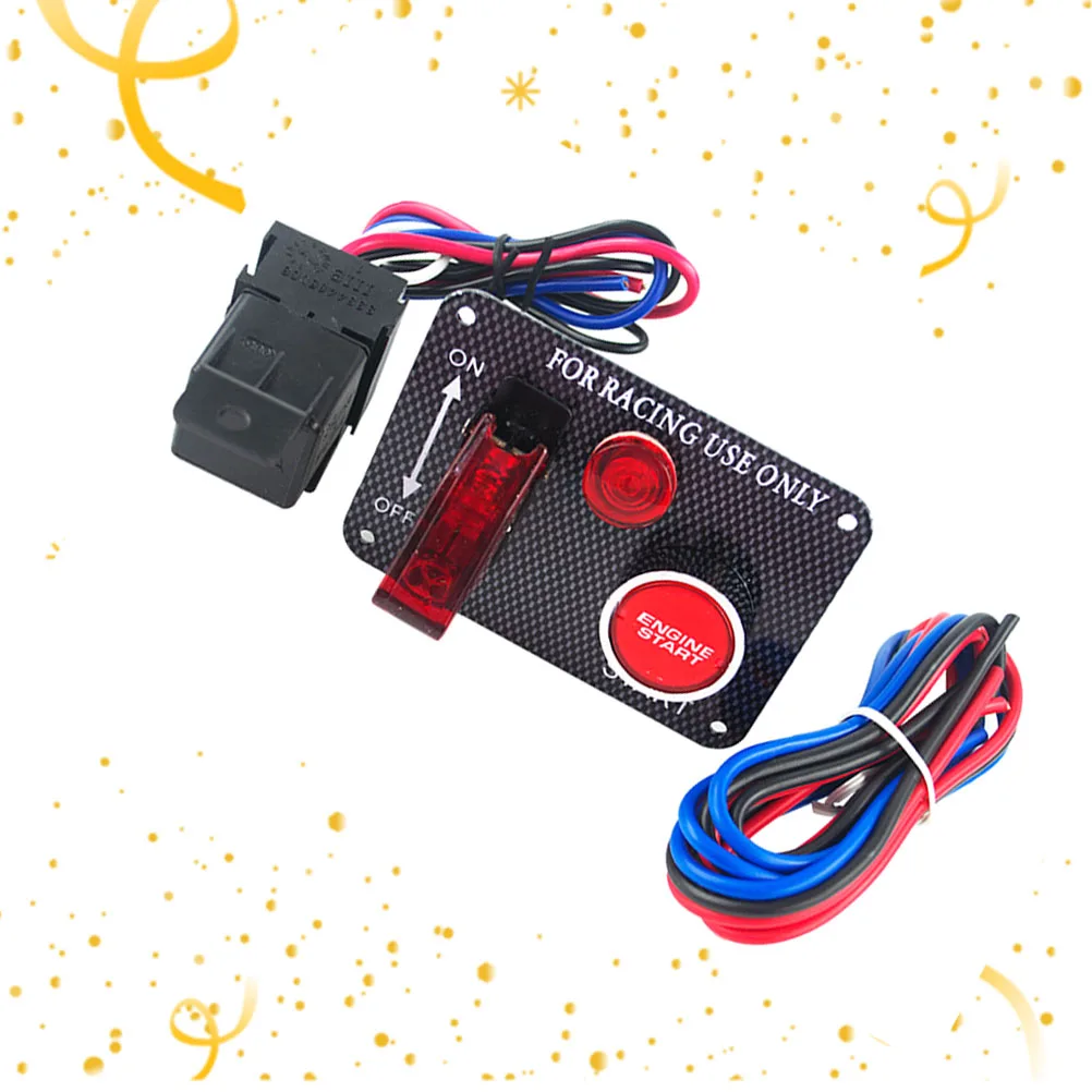 

Engine Start Switch Panel Red Led Toggle Button For Racing Speed Vehicles Boat Pre-Drilled Mounting Holes Aircraft Style Cover