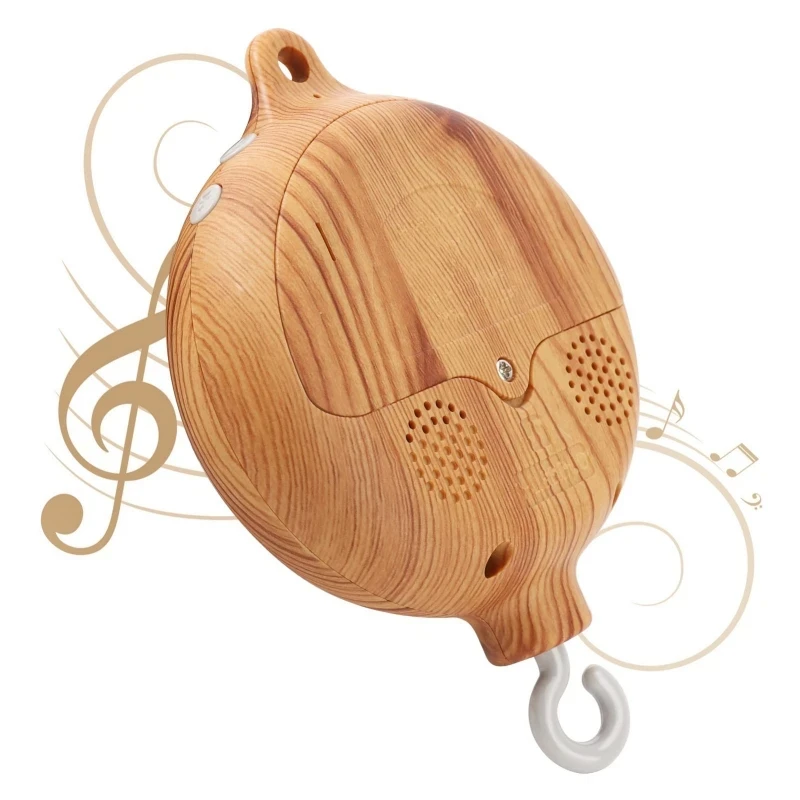 CPull Bell-Boîte à musique distante avec chansons pour bébé de 0 à 12 mois, accessoire de moteur, pendentif, jouet de pépinière, joue du bois Mars