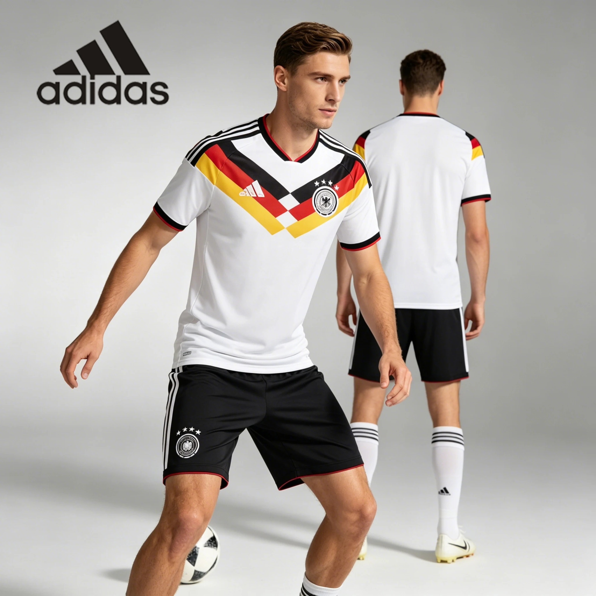 Camisa e Calção de Futebol Adidas Alemanha 2026 FIFA World Cup Home Fan Jersey & Shorts Set JN2073+KD8363