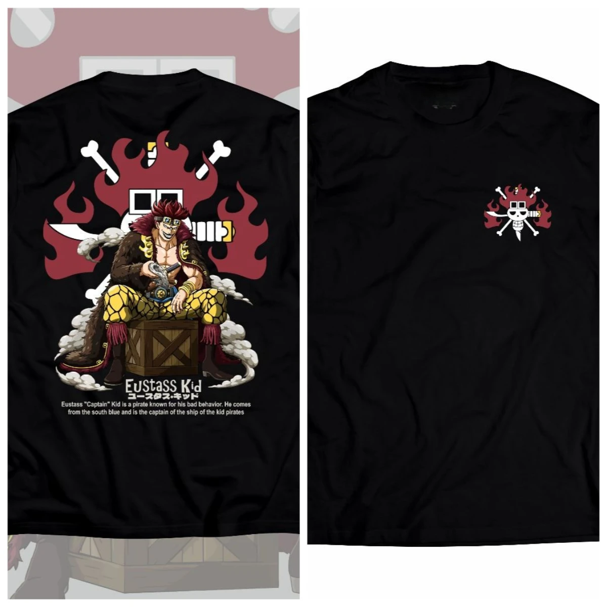 

Мужская футболка с аниме Eustass KID ONE PIECE 0045, одежда японского аниме ALVACOTH, женская футболка премиум-класса с коротким рукавом в стиле аниме Манга