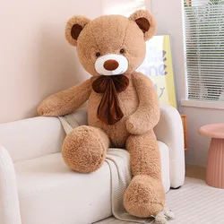 Peluche de oso gigante para niña, muñeco de peluche de tamaño grande de 80/100cm, almohada suave, regalo de cumpleaños y Día de San Valentín