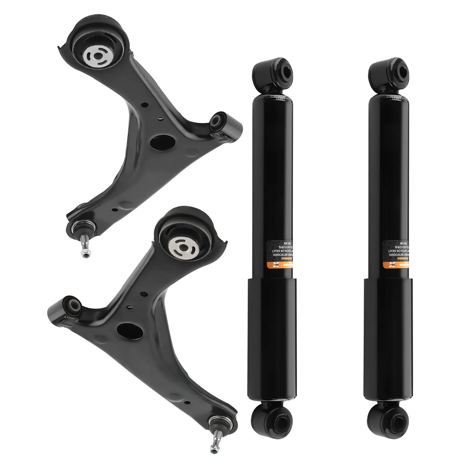 Rear Shock + Lower Control Arms For 2012-2015 Ram C/V 2009-12 Volkswagen Routan