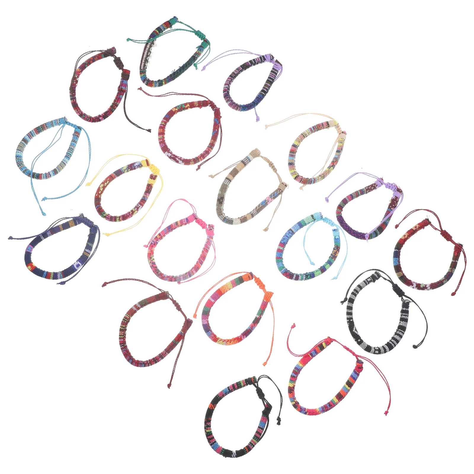 

18Pcs Colorful Bohemian Friendship Bracelets Adjustable Braided Rope Set Summer Beach Woven Wrist Jewelry for Women