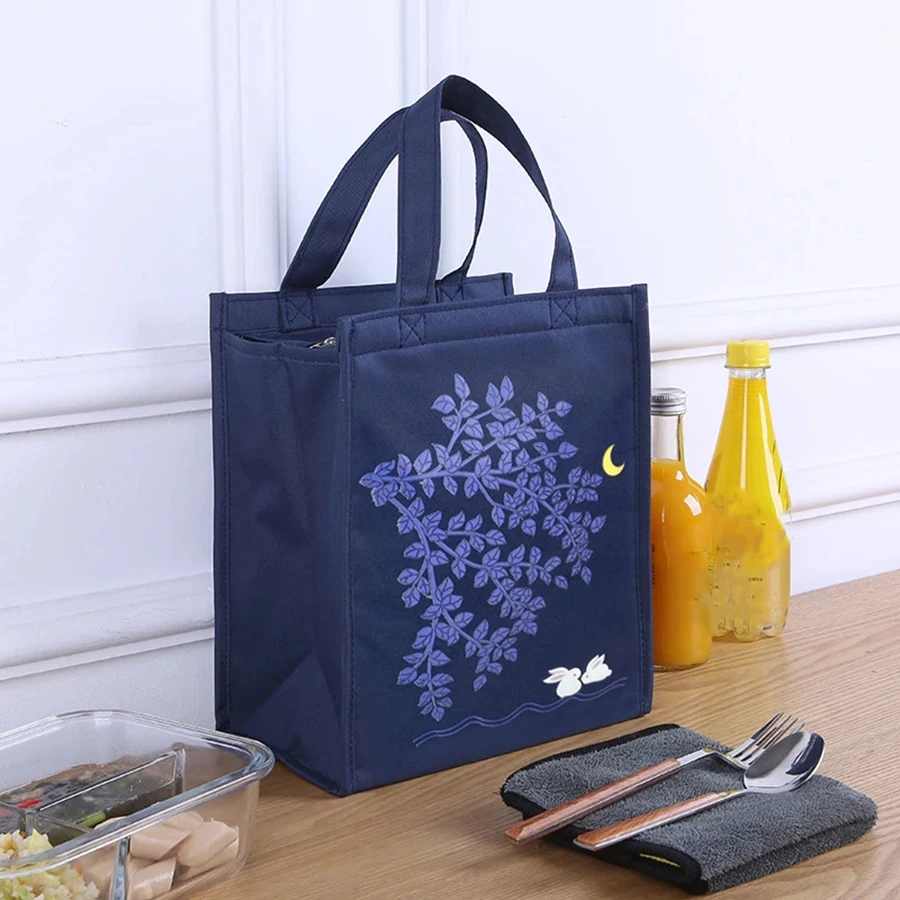 

New Cartoon Printed Bento Bag Student Insulated Lunch Bag Picnic Food Storage Bag