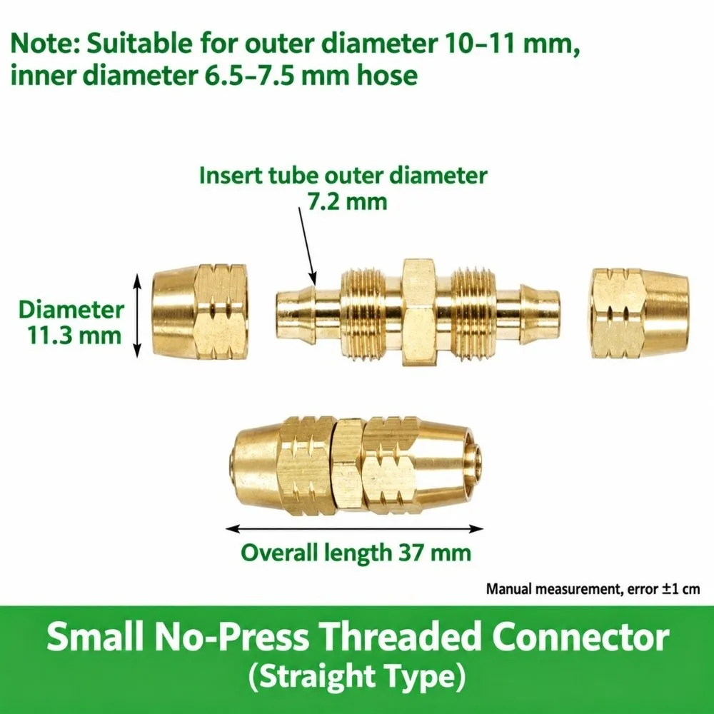 Copper Quick Coupling Connector High Pressure Detachable Center Copper Hose Connector Separable Male Female Male Female Coupling