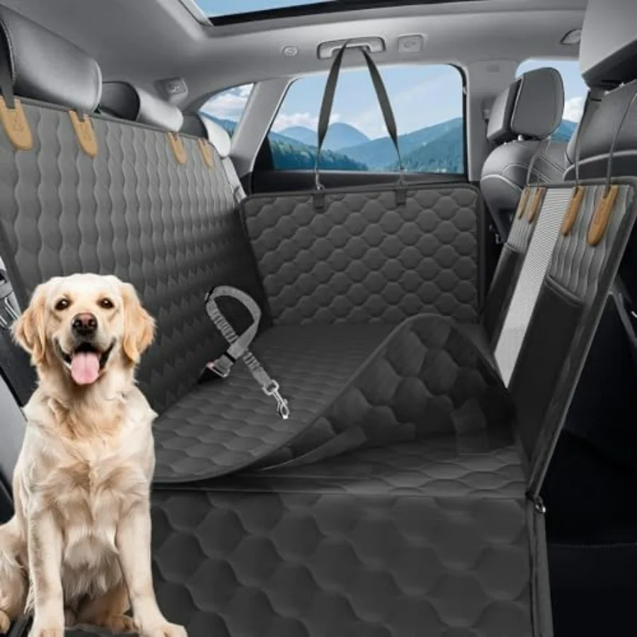 

Чехол для автомобильного сиденья для собак на заднее сиденье, 100% водонепроницаемый, устойчивый к царапинам, нескользящий, из прочной ткани 600D, износостойкий.