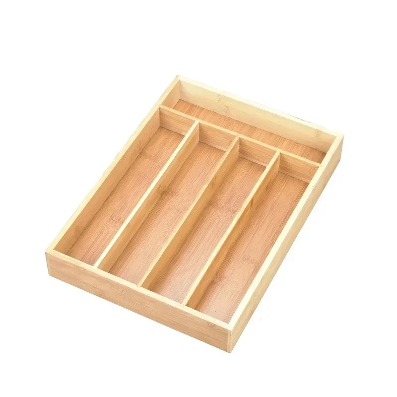 Bamboo Cutlery Divide Storage Trays Rack Neat Elegant Kitchen Drawer Organizer Home Accessories