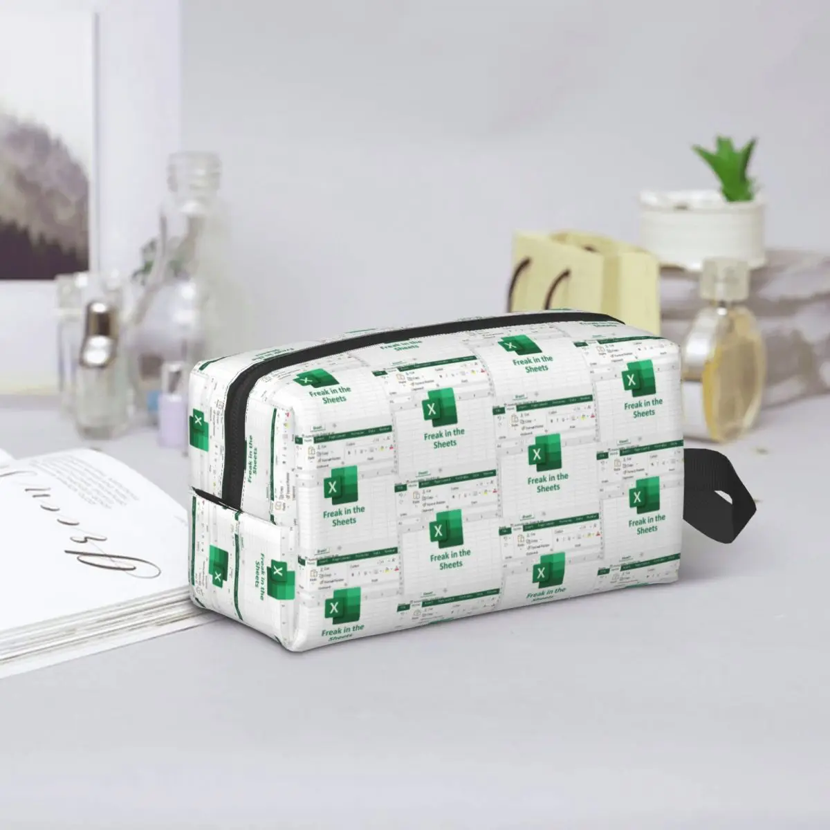 Freak In The Sheets Excel Spreadsheet Pencil Case for Boys Girls Pen Box Pencil Bag Stationery Supplies Women Cosmetic Bag
