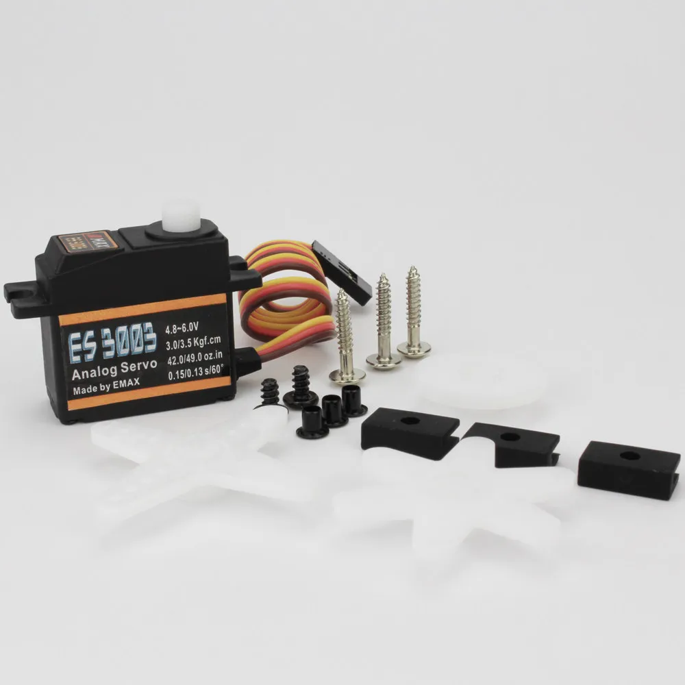 Hot Selling EMAX ES3003 Analog Servo 17g Plastic Gear For RC Fixed‑Wing Aircraft Model Repair & Upgrade