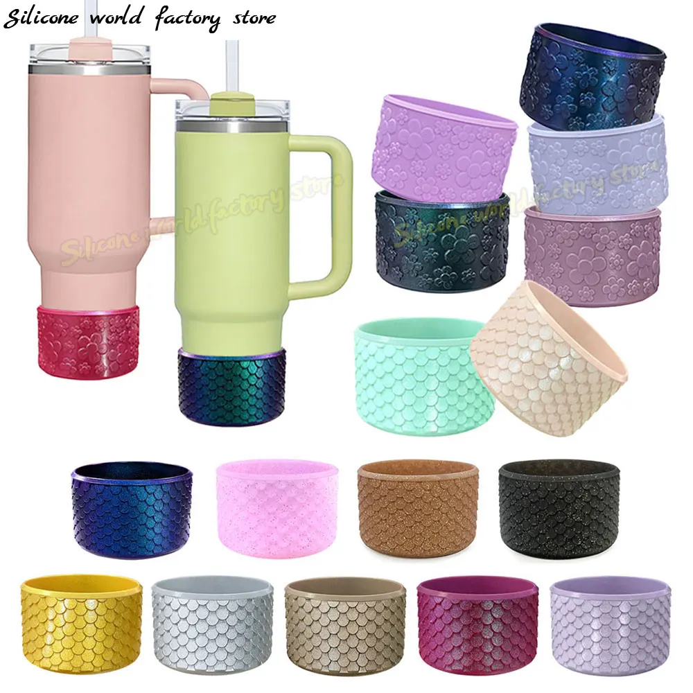 SW 7.5CM Silicone Cup Boot Sleeve For Stanley 40/30oz Tumbler Anti-Slip Silicone Cup Bottom Cover Protective Water Bottle Covers