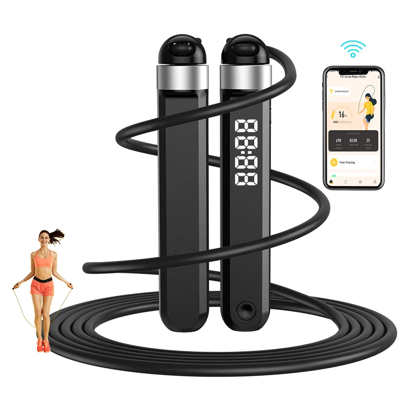 Wholesale Calorie Counter Wireless Sdk Electronic Cordless Digital Jumping Rope Smart Skipping Ropes With Tuya App