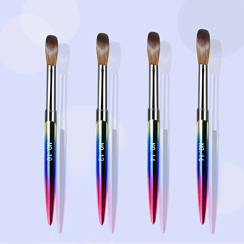 4 stks/set Duurzame Kolinsky Sable Nail Art Brush Set DIY Acryl Poederborstels Gemakkelijk Wassen Brushe