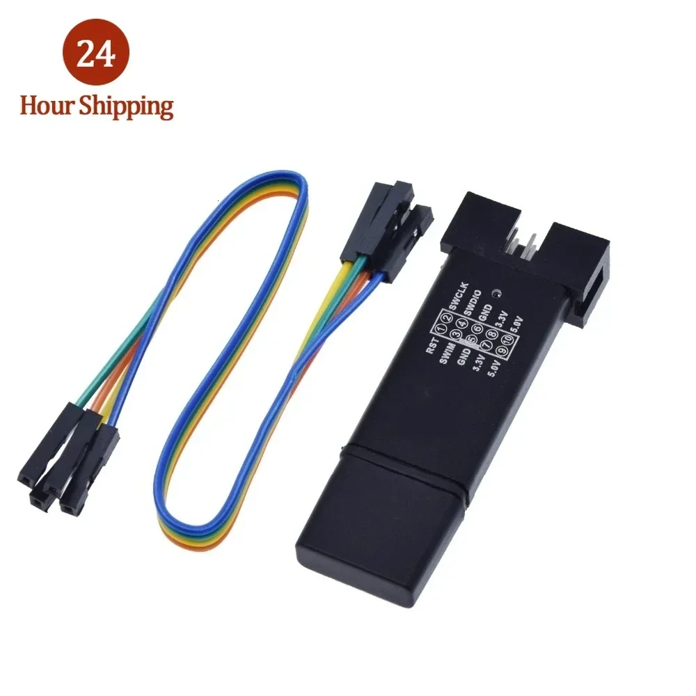 1Set ST LINK Stlink ST-Link V2 Mini STM8 STM32 Simulator Download Programmer Programming With Cover DuPont Cable ST Link V2